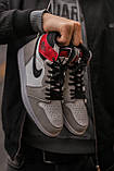 Чоловічі кросівки Air Jordan 1 Retro Smoke High Light Grey 555088-126, фото 6