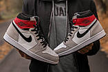 Чоловічі кросівки Air Jordan 1 Retro Smoke High Light Grey 555088-126, фото 7