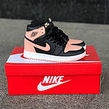 Жіночі кросівки Air Jordan 1 Retro High Black Crimson Tint 555088-081, фото 2