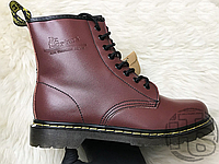 Женские ботинки Dr Martens Boots 1460 Smooth Cherry Red (с мехом) 11821600