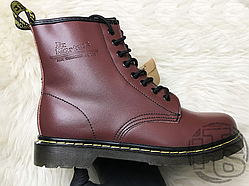 Жіночі черевики Dr Martens Boots 1460 Smooth Cherry Red (з хутром) 11821600