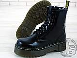 Жіночі черевики Dr.Martens Jadon Black Polished Smooth Boots 15265001, фото 6