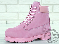 Женские ботинки Timberland Classic Boots Pink (с мехом)