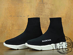 Жіночі кросівки Balenciaga Knit High-Top Sneakers Black/White 504880899