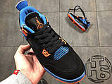 Жіночі кросівки Air Jordan 4 IV Retro Cavs Black/Orange Blaze/Old Royal 308497-027, фото 3