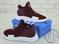 Мужские кроссовки Adidas EQT Bask ADV "Noble Maroon" Red White B37515 размер 44