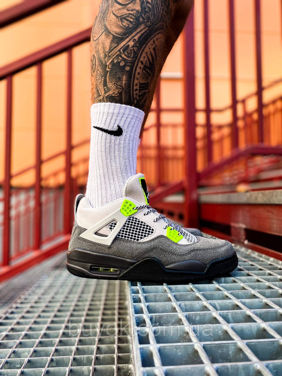 Чоловічі кросівки Air Jordan 4 Retro SE Neon (чоловічі Аїр Джордан 4 Ретро Неон) CT5342-007