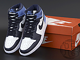 Чоловічі кросівки Air Jordan 1 Retro High Obsidian UNC White Blue 555088-140, фото 4