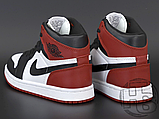 Жіночі кросівки Air Jordan 1 Retro High Black Toe White/Varsity Red 575441-184, фото 5