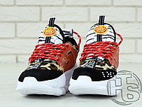 Женские кроссовки Versace Chain Reaction 2 Chainz Spotted/Black Red DSU7071 D15VG 37