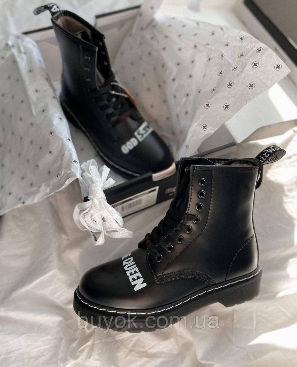 Зимові жіночі черевики Dr. Martens 1460 Sex Pistols Black Rolled Smooth 25927001