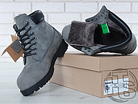 Мужские ботинки Timberland Classic Boots Gray Winter (с мехом)
