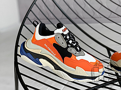 Жіночі кросівки Balenciaga Triple S Orange Grey Black 541640W09OE7581