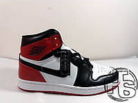 Мужские кроссовки Air Jordan 1 Retro High Black Toe White/Black/Varsity Red 575441-184