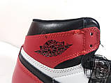 Чоловічі кросівки Air Jordan 1 Retro High Black Toe White/Black/Varsity Red 575441-184, фото 2