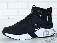 Мужские кроссовки Nike Air Huarache x ACRONYM City Winter Black/White (с мехом) 856787-001