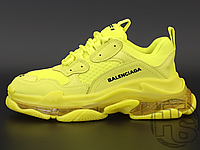 Женские кроссовки Balenciaga Triple S Clear Sole Fluo Yellow 544351 W2FF 17320