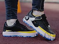 Женские кроссовки Nike Air Force 1 Jester XX Black Sonic/Yellow Arctic Orange AT2497-001