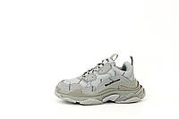 Женские кроссовки Balenciaga Triple S Allover Logo Gray 536737W2FA11210