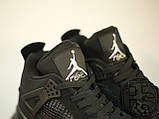 Чоловічі кросівки Air Jordan IV Retro Black Cat Black/Black-Light Graphite 308497-002, фото 4