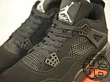 Чоловічі кросівки Air Jordan IV Retro Black Cat Black/Black-Light Graphite 308497-002, фото 6