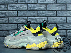 Жіночі кросівки Balenciaga Triple S Trainers Beige/Yellow/Green