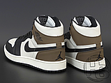 Чоловічі кросівки Air Jordan 1 Retro High Dark Mocha Black 555088-105, фото 4