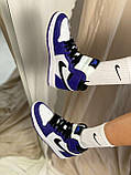 Жіночі кросівки Air Jordan 1 Retro High Court White Purple 555088-500, фото 7