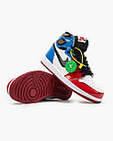 Жіночі кросівки Air Jordan 1 Retro High Fearless UNC Chicago Blue Red CK5666-100, фото 7