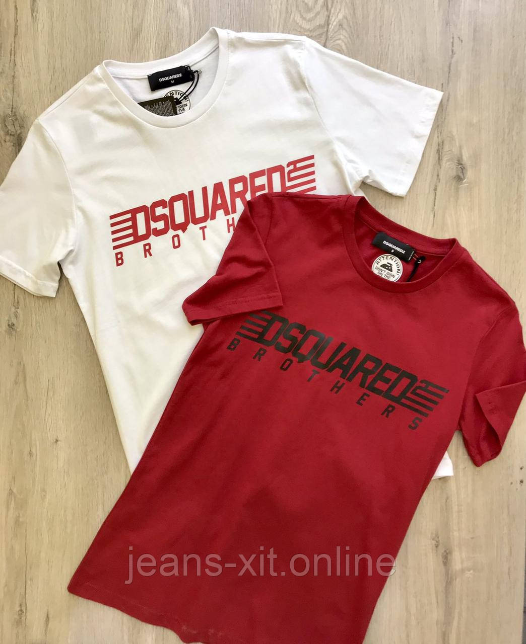 Футболка чоловіча 2XL(р) біла 0697 DSQUARED Туреччина Літо-D