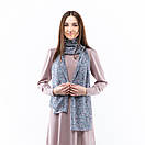 Шарф шифоновий з квітковим принтом 190х70см Сірий, фото 2