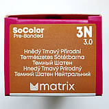 3N (темний шотен нейтральний) Стійка крем-фарба для волосся Matrix SoColor Pre-Bonded,90ml, фото 2