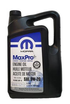 Масло MOPAR MaxPro+ SAE 0W-20 Engine Oil 5л. 68524013AA