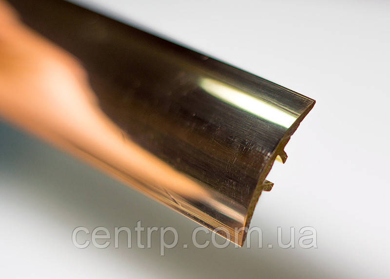 Латунний поріжок (профіль) 30 мм прихованого монтажу. Л 010 довжина 0,9 м., фото 1