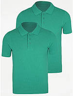 Футболка-поло George для мальчика изумрудная, размеры 98-176
