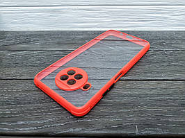 Протиударний чохол бампер для Xiaomi Mi 10t Lite червоний прозорий захист камери