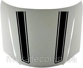 Виниловые Наклейки на Авто " Полосы на Капот 006 " 20х98 См 2 Шт ...