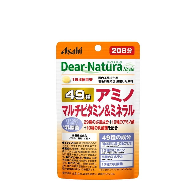 Asahi Dear Natura STRONG вітаміни мінерали амінокислоти (49 компонентів), 80 таблеток на 20 днів