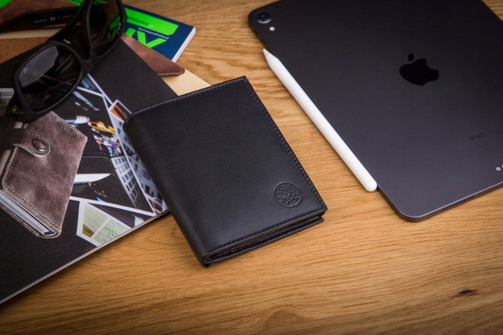 Чоловічий шкіряний гаманець Betlewski з RFID 9,8 х 13 х 2,5 (ETPM-KZ-575)- чорний, фото 1