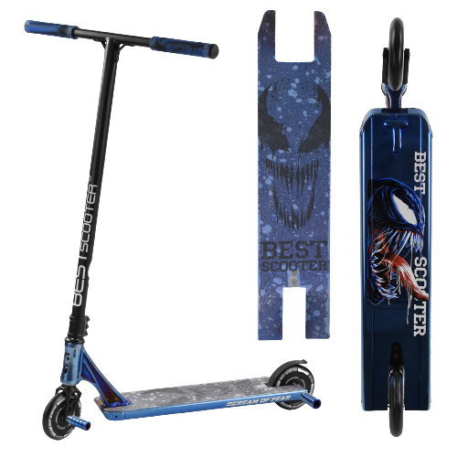 Трюковий самокат Best Scooter 44374 HIC-система алюмінієвий диск і дека колеса PU 120мм пеги ширина керма 57
