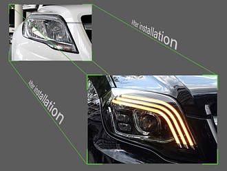 Передні світлодіодні лід фари Mercedes GLK 2008-2012 і 2013-2015 р.в.