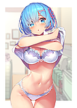 50 х 34 см 450 грн REM RAM Re Zero Рем Рам Життя Заново з нуля Подушка Дакимакура для обіймів аніме принт, фото 9