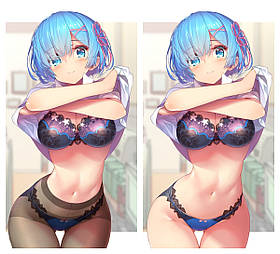 50 х 70 см 450 грн REM RAM Re Zero Рем Рам Життя Заново з нуля Подушка Дакимакура для обіймів аніме принт