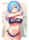 50 х 70 см 450 грн REM RAM Re Zero Рем Рам Життя Заново з нуля Подушка Дакимакура для обіймів аніме принт, фото 7