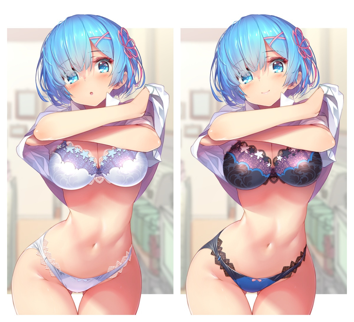 50 х 70 см 450 грн REM RAM Re Zero Рем Рам Життя Заново з нуля Подушка Дакимакура для обіймів аніме принт