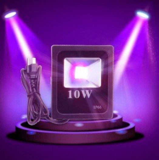 Світлодіодний прожектор 10w ультрафіолетовий 395 nm (УФ 10 вт, UF 10w, ультрафіолет 10 ватів), фото 1