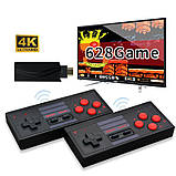 Ігрова бездротова 4К 8-бітна приставка (консоль) + 628 вбудованих ігор (Маріо, танчики) з HDMI, фото 2