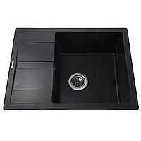 Гранітна мийка для кухні Globus Lux ONE чорна 6550