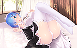 50 х 34 см 450 грн REM RAM Re Zero Рем Рам Життя Заново з нуля Подушка Дакимакура для обіймів аніме принт, фото 4