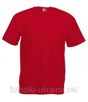 Чоловіча класична футболка FRUIT OF THE LOOM VALUWEIGHT T 100% бавовна однотонна L(50-52), Червоний